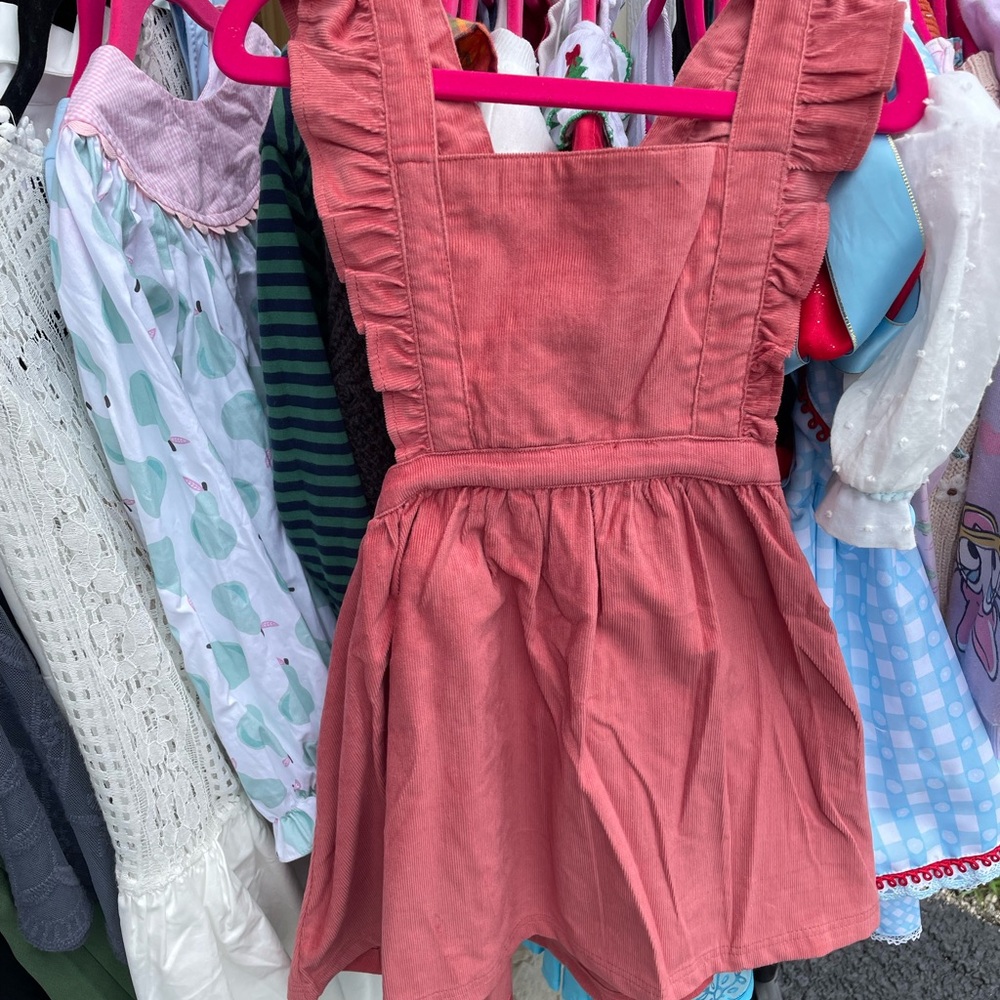 Pink Ruffled Sleeveless Dress